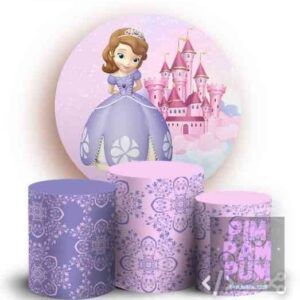 KIT PANEL REDONDO Y TRIO DE FUNDAS - PRINCESA SOFIA