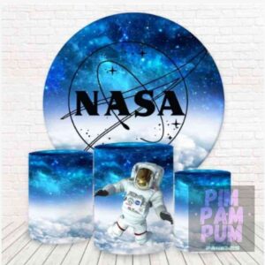KIT PANEL REDONDO Y TRIO DE FUNDAS - ASTRONAUTA NASA