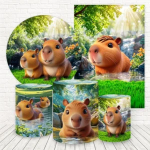 Kit de Panel Redondo, Panel Lateral y Fundas para Mesas – Capibara