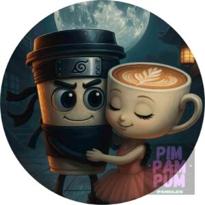 PANEL REDONDO  -  Ballerina Capuchina y Assesino Capuchino