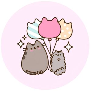 Panel sublimado redondo - Gatito Kawaii