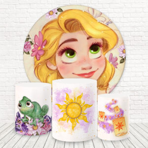 Kit de Panel Redondo y Fundas para Mesas - RAPUNZEL