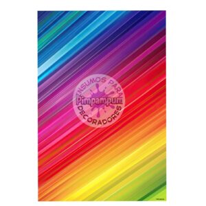 Panel lateral sublimado adaptable a estructura romana de Neon Multicolor