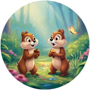 Panel sublimado redondo - Chip y Dale