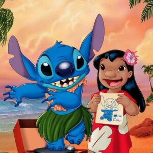 Panel Lateral Sublimado de Lilo y Stitch