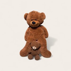 Osos de peluche decorativos 1 m y 30 cm marrón