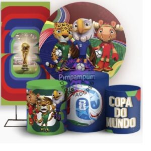 Kit de Panel Redondo, Panel Lateral y Fundas para Mesas - Mundial de Futbol 2026