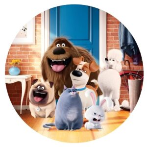 Panel sublimado redondo La Vida Secreta de tus Mascotas