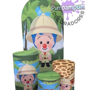 Panel romano y trio de fundas para mesas Plim Plim Safari