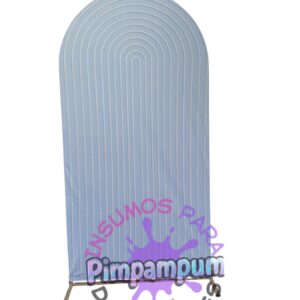Panel Romano Sublimado Ripado Celeste