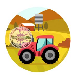 Panel sublimado circular – Granja Tractor