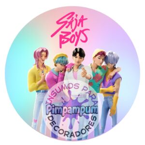 Panel sublimado redondo – Saja Boys K-Pop