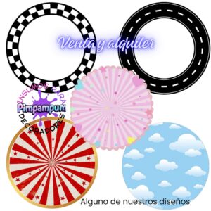 ALFOMBRA - TAPETES REDONDO DE TELA – VARIOS DISEÑOS